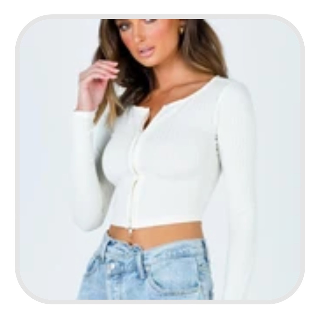 Princess Polly Zip Up Top crop